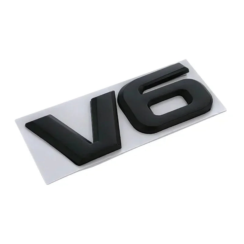 Metal V6 V8 Logo Emblem – Automotive Tailgate Fender Badge for Toyota