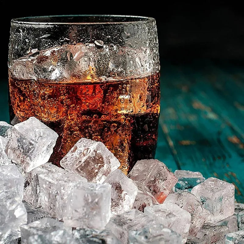Reusable Acrylic Fake Ice Cubes – Transparent Photo Props for Product Display