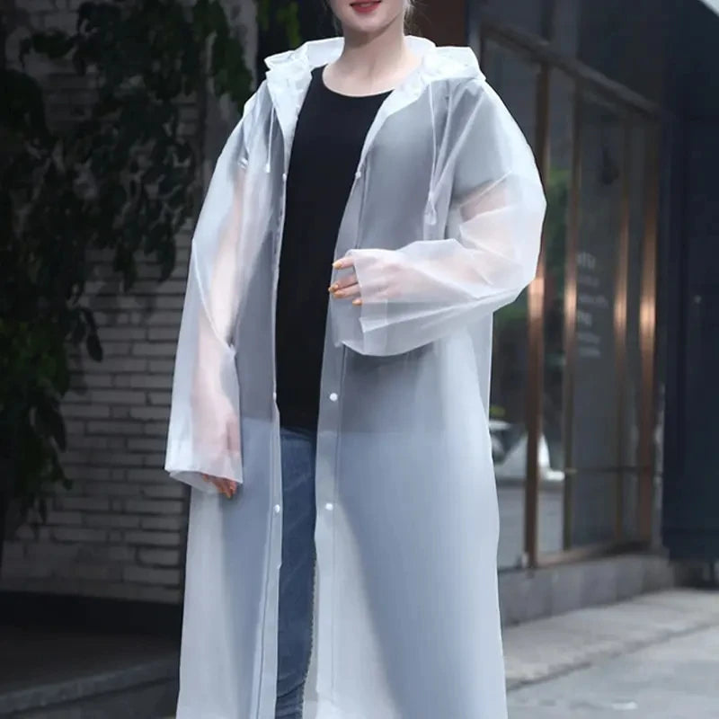 Heavy Duty Waterproof Raincoat – Thickened Hooded Poncho for Outdoor Travel