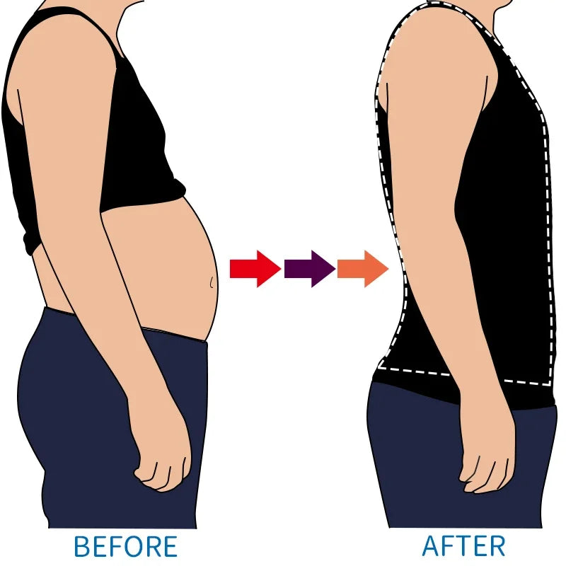 Compression Bodysuit – Slimming Tummy Control Vest for Men Body Shaping