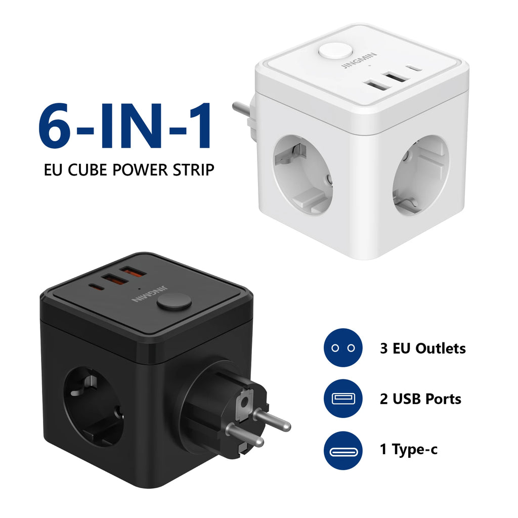 Wall Socket Extender – USB Charging Cube Adapter for Travel and Office