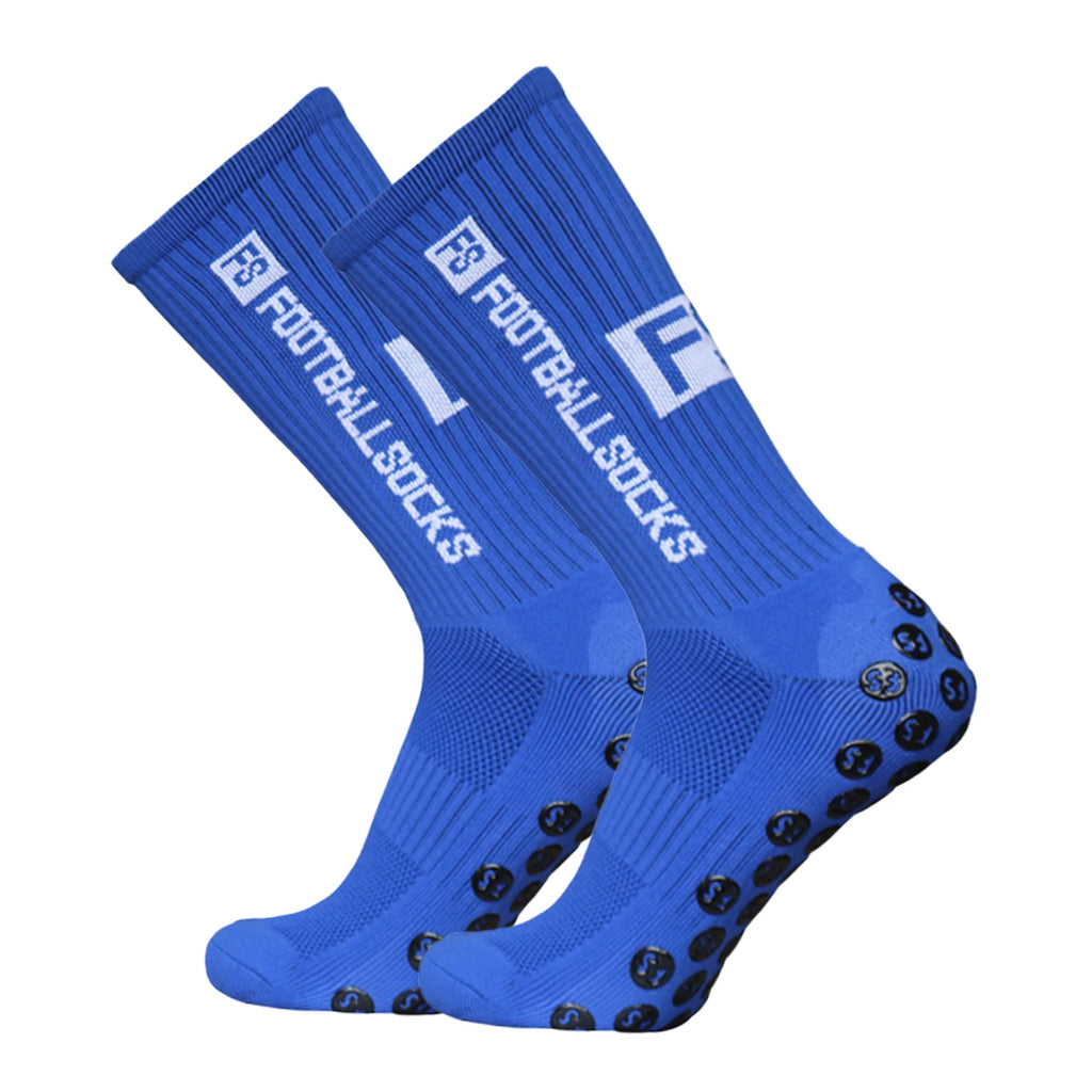 Anti-Slip Athletic Sports Socks – Stretchy Grip Crew for Football Soccer