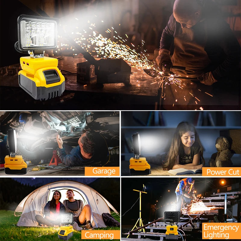 3 Inch LED Work Light – Portable Cordless Spotlight for Power Tool Batteries