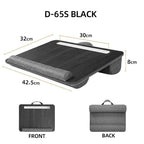 Portable Wooden Laptop Bed Desk – 15 Inch Lap Tray with Cushion for Study