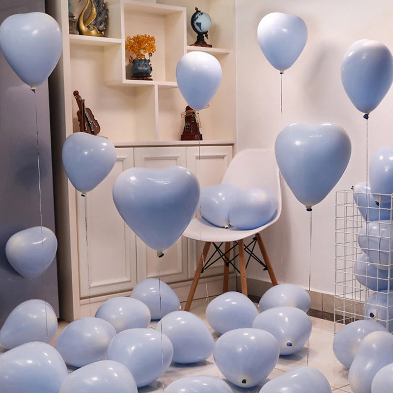 Red Heart Shaped Latex Balloons – 12 Inch Party Decorations for Weddings