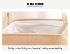 Foldable Jute Laundry Basket – Large Capacity Fabric Storage for Bathroom