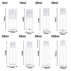 Clear Plastic Squeezable Bottles – Travel Size Containers for Liquid Toiletries