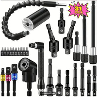 Flexible Drill Bit Extension Set – 105° Right Angle Adapter for Power Tools