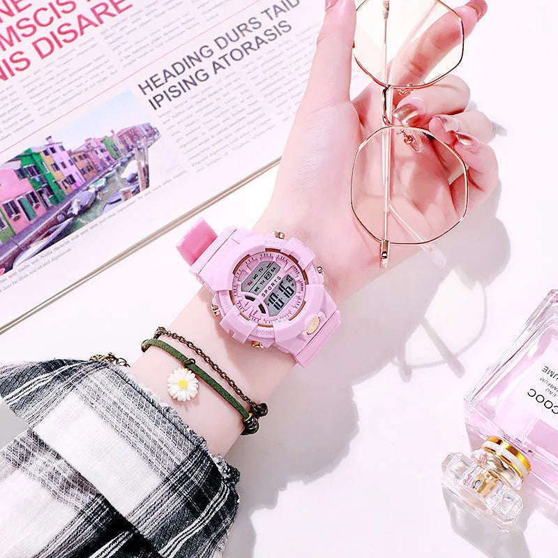 Digital LED Sport Watch – Waterproof Countdown Timer for Women