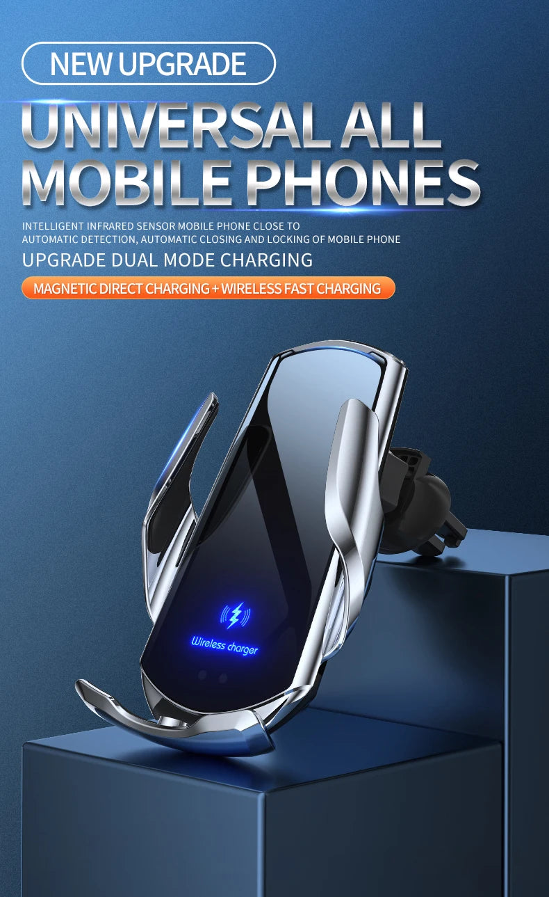 Wireless Charging Phone Mount – Dashboard Holder for Porsche Taycan