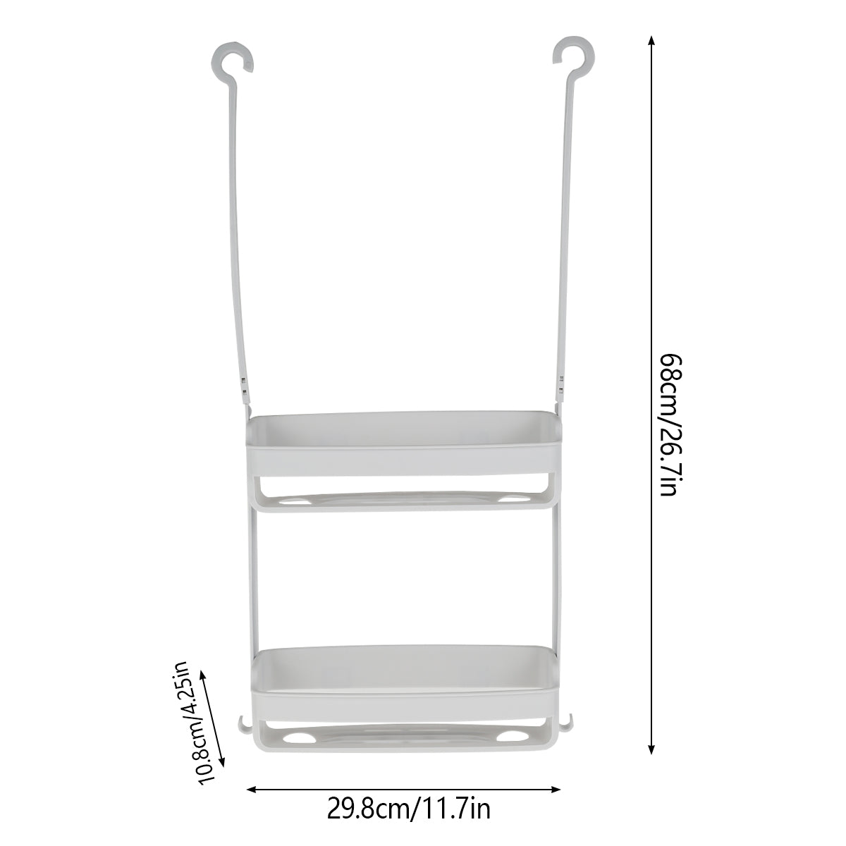 Hanging Bathroom Shelf – Nail-Free Shower Organizer for Shampoo Storage