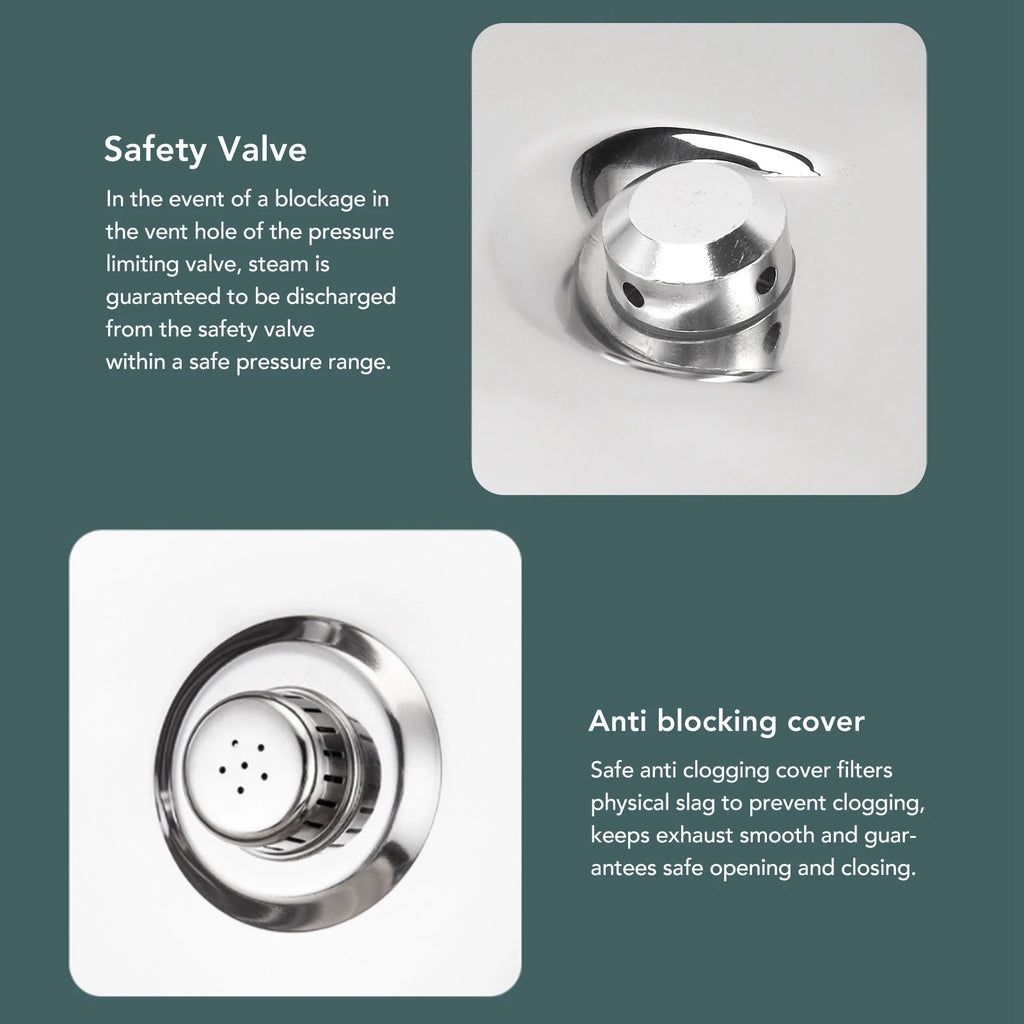 Stainless Steel Pressure Cooker – Explosion Proof Pot for Kitchen Cooking