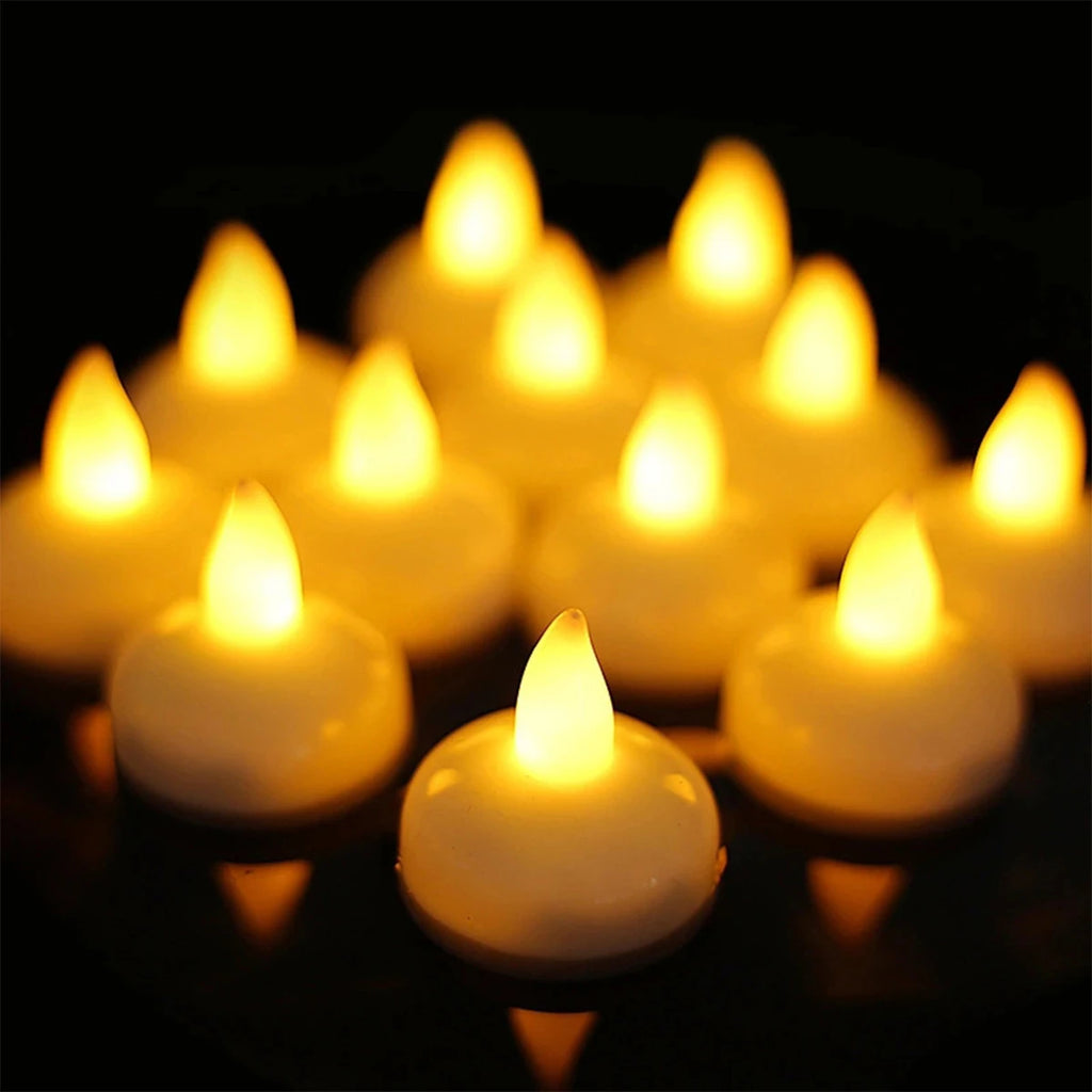 Floating LED Tea Lights – Waterproof Flameless Candles for Pool Party Decor