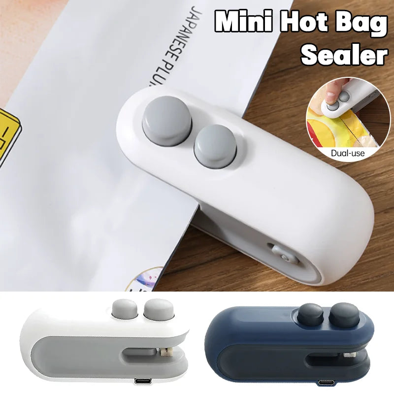 Portable Mini Heat Sealer – Handheld Plastic Bag Sealer for Kitchen Storage