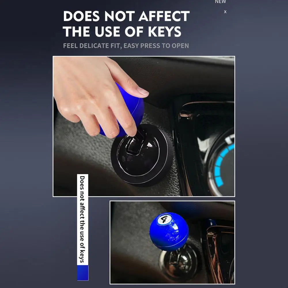 Metal Joystick Ignition Button – Decorative Engine Start Cover for Car Interior
