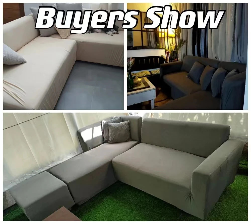 Stretch Milk Silk Sofa Cover – Fitted Couch Slipcover for Living Room Furniture