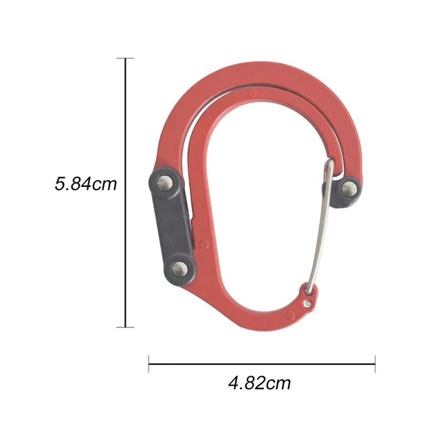 Rotating Hybrid Gear Clip – Heavy Duty Carabiner for Camping and Hiking