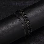 Stainless Steel Chain Bracelet – Men’s Trendy Cuban Link Wristband for Jewelry