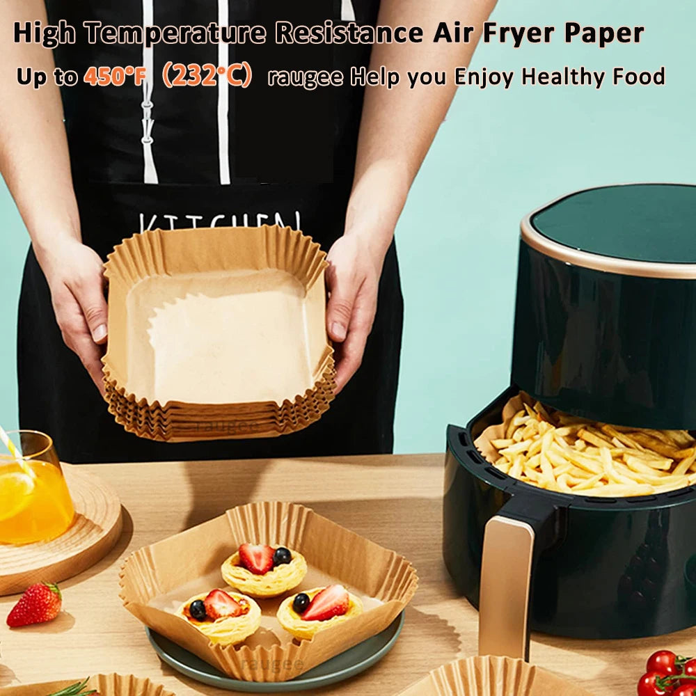 Disposable Air Fryer Liners – Non-Stick Paper Sheets for Baking and Roasting
