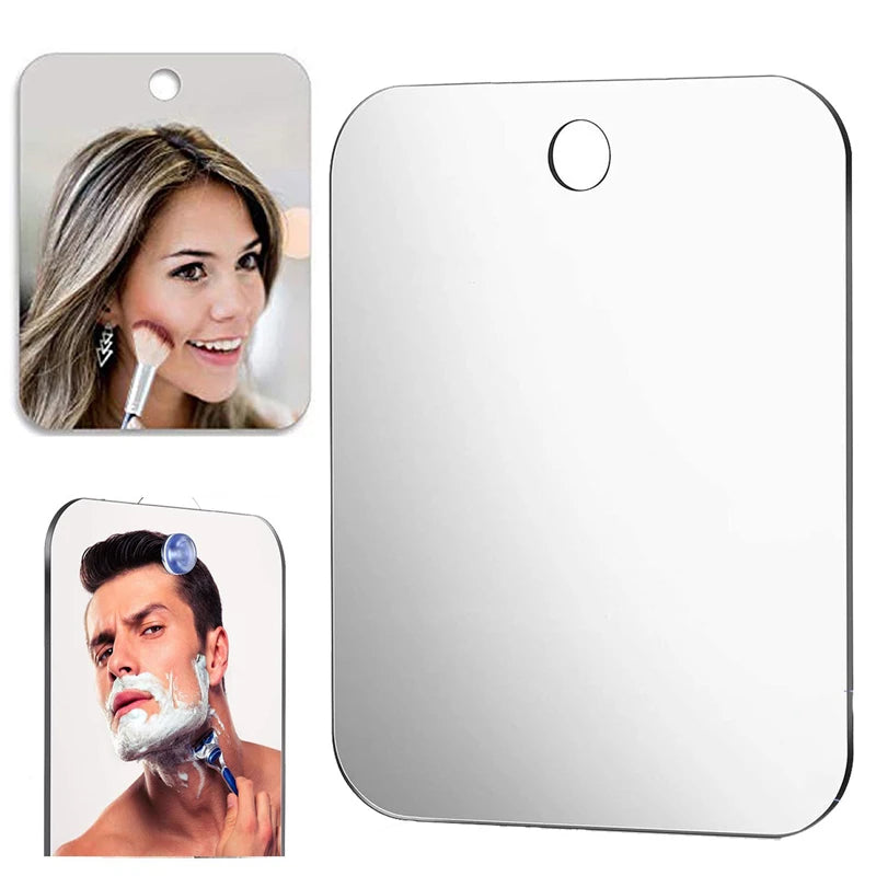 Acrylic Suction Shower Mirror – Portable Shaving and Makeup Tool for Bathroom