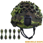 3D Camo Mesh Helmet Cover – Laser Cut Leaf Accessory for Airsoft and Hunting