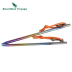 Titanium Camping Tent Stakes – Heavy Duty Metal Pegs for Outdoor Hiking