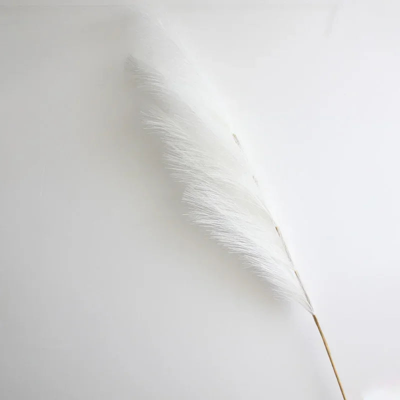 Faux Pampas Grass Decor – 39-inch Fluffy Reed Bouquet for Boho Home Wedding