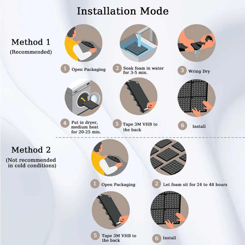 Acoustic Foam Pyramid Panels – Sound Insulation for Home Studio Recording
