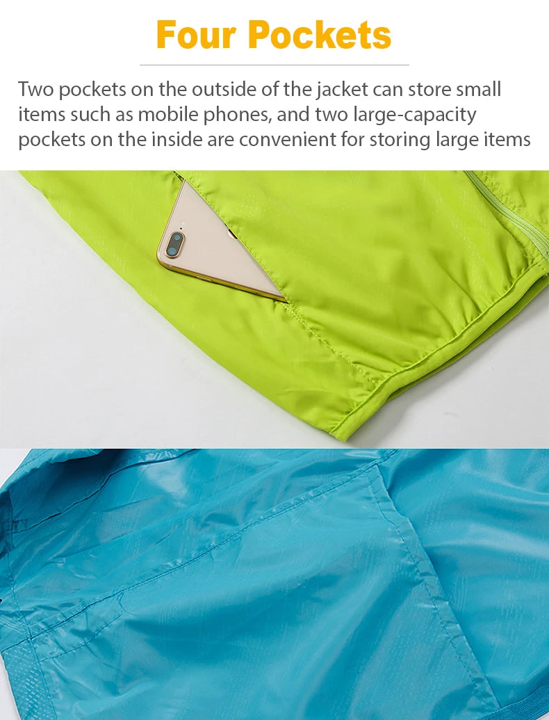 Waterproof Hiking Jacket – Unisex Quick Dry Windbreaker for Outdoor Trekking