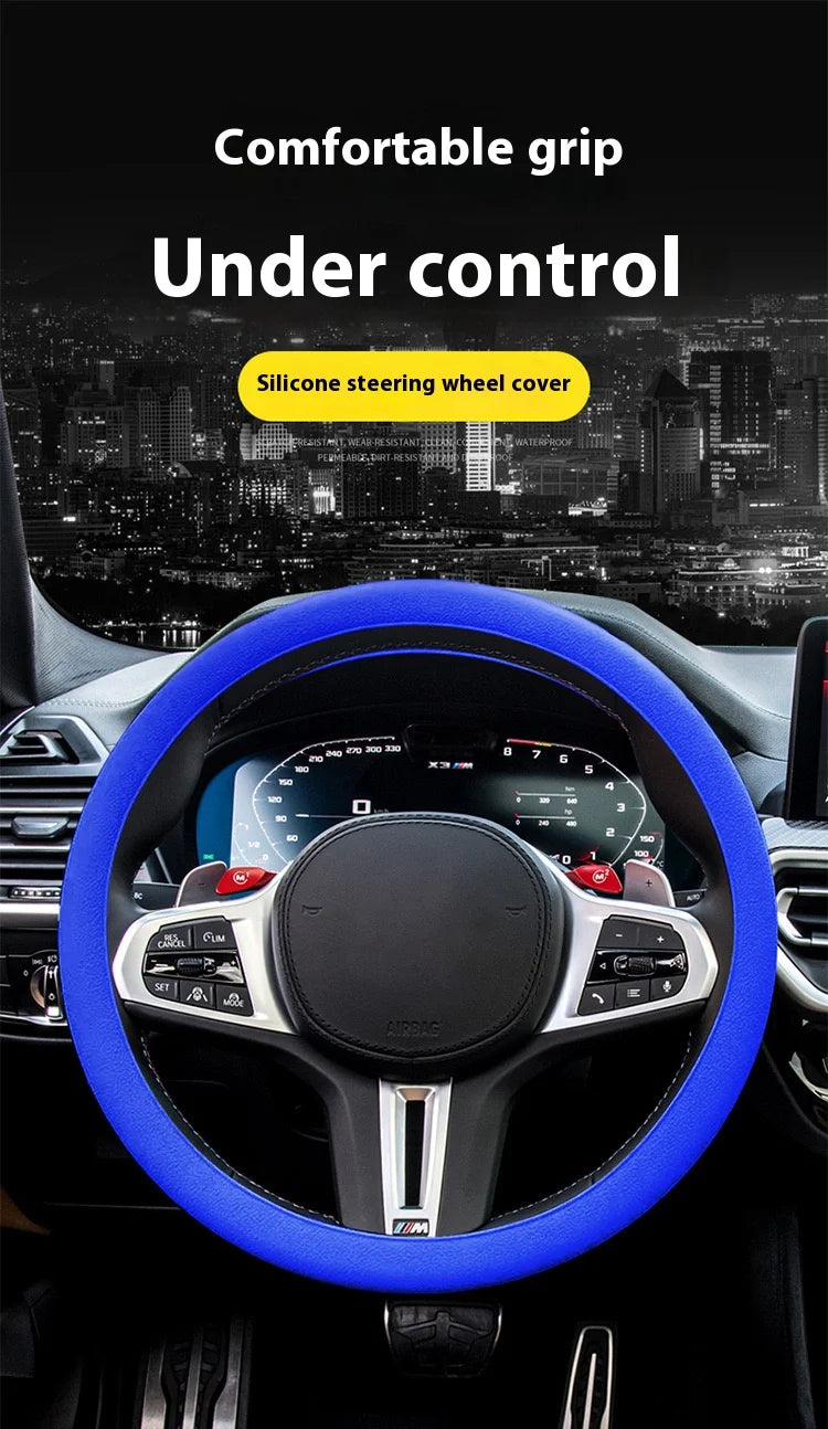 Silicone Steering Wheel Cover – Anti-slip Protective Grip for Universal Cars