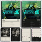 Justin Bieber Canvas Wall Art – Retro Hip Hop Music Poster for Home Decor