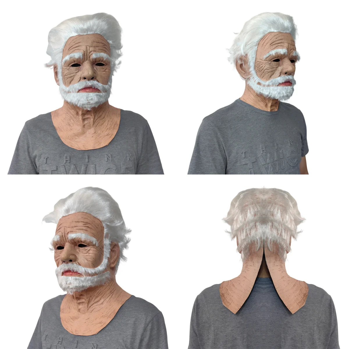 Realistic Bald Old Man Mask – Latex Creepy Cosplay Prop for Halloween