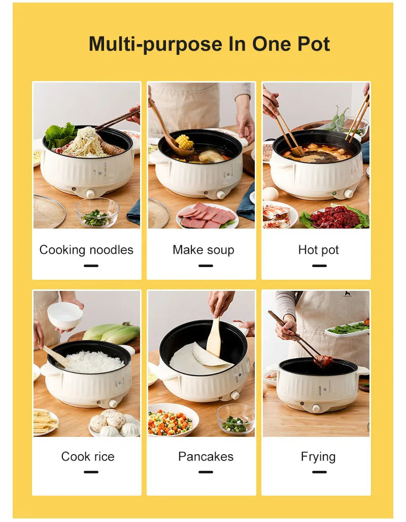Non-Stick Electric Multi Cooker – Compact Household Pot for Small Meals