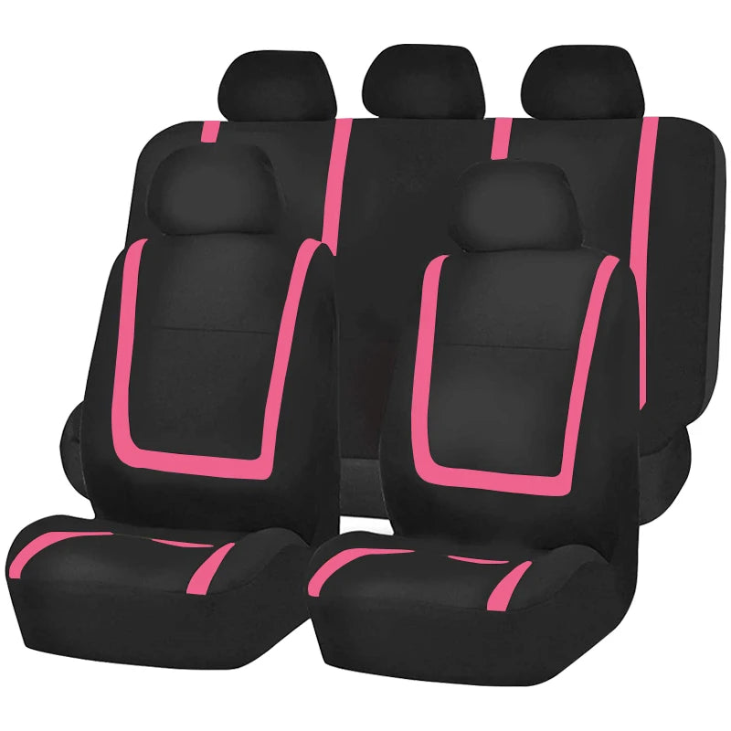 Universal Fabric Car Seat Covers – Breathable Polyester for Truck and SUV
