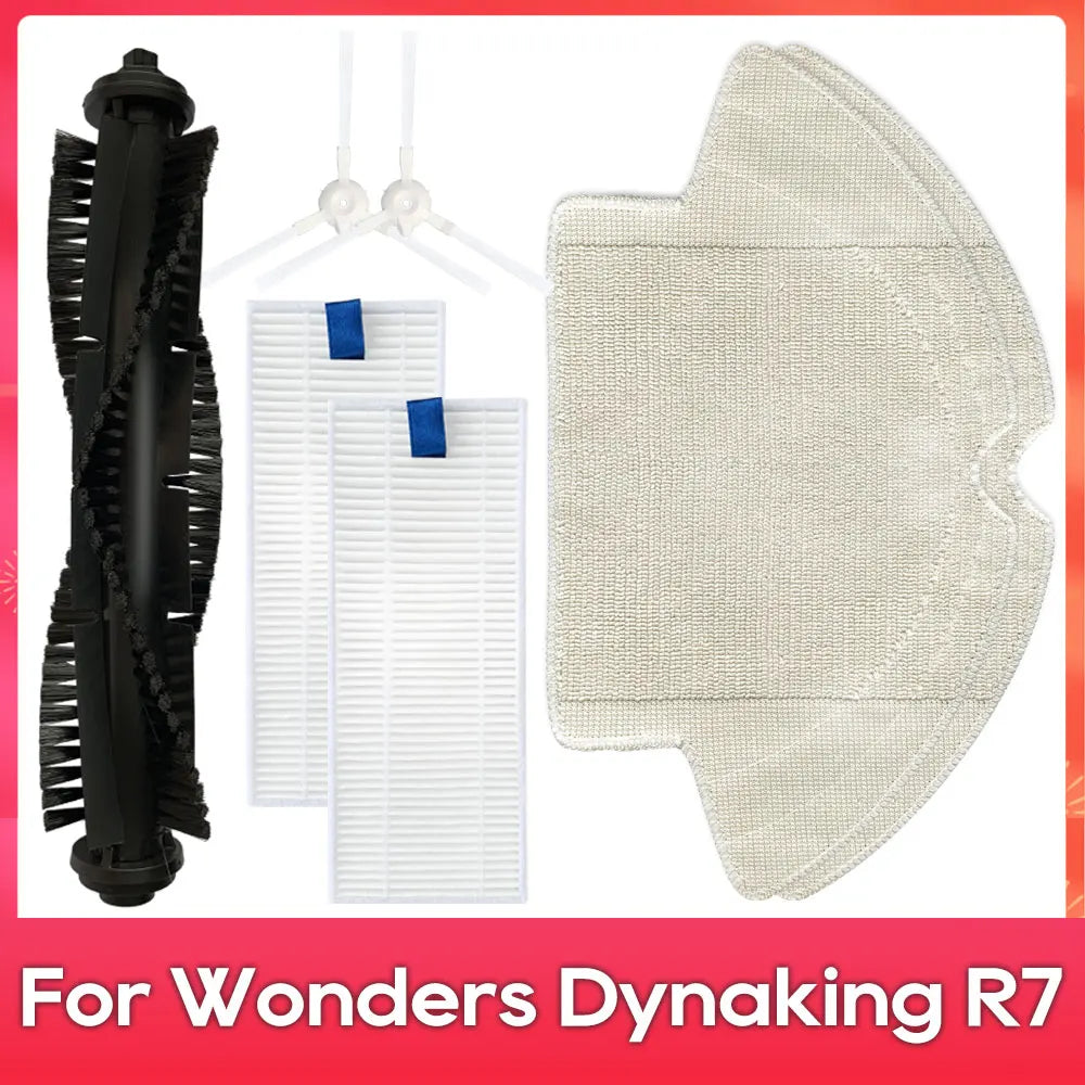 Vacuum Replacement Parts Kit – Main Side Brush Filter Mop for Robotic Vacuums