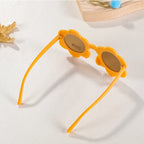 Cute Sunflower Kids Sunglasses – UV400 Round Eyewear for Toddlers and Children