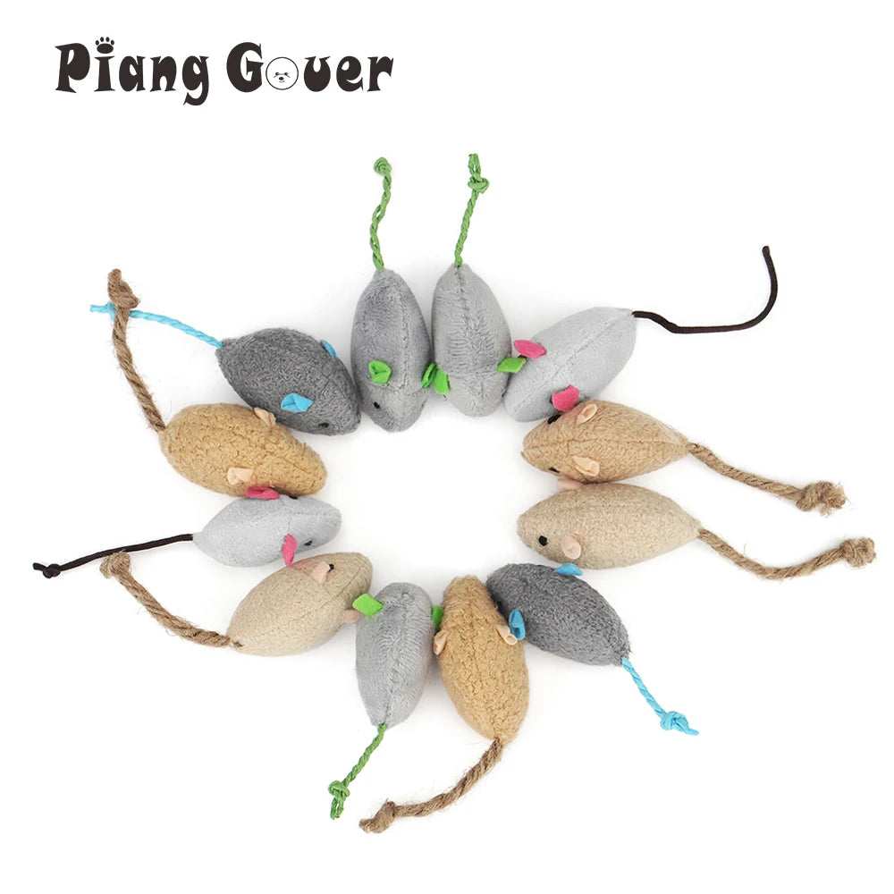 Plush Catnip Mice – Interactive Toy for Kitten Play and Exercise
