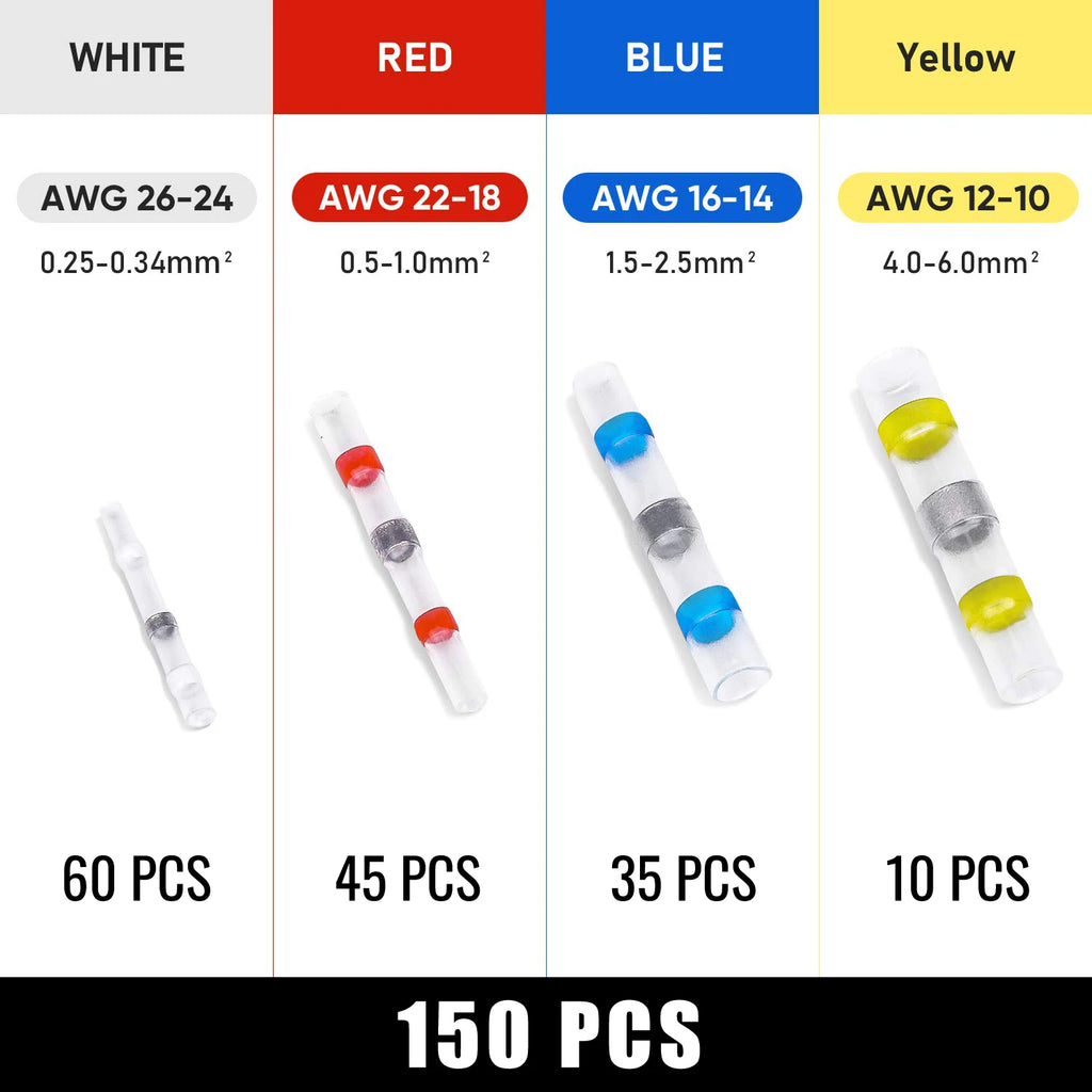 Solder Seal Wire Connectors – Waterproof Heat Shrink Terminals for Electrical Repair