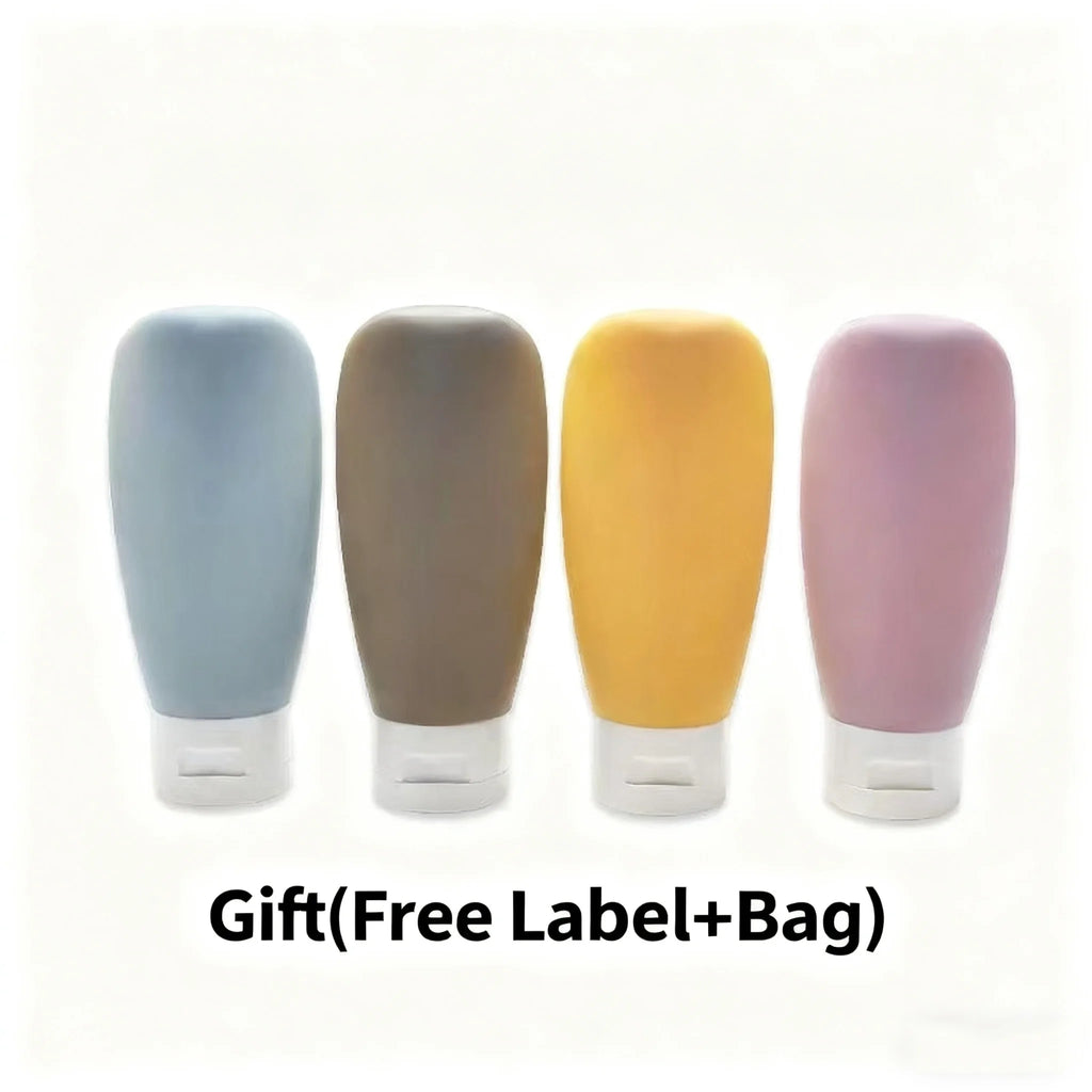 Refillable 60ml Squeeze Tubes – Soft Silicone Containers for Travel Toiletries