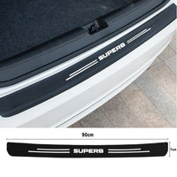Leather Rear Bumper Guard – Anti-Scratch Protective Strip for Skoda Superb