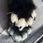 Plush Cat Paw Mittens for Furry Cosplay and Halloween Costume