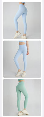 High Waisted Yoga Leggings – Naked Feel Fitness Pants for Gym and Running