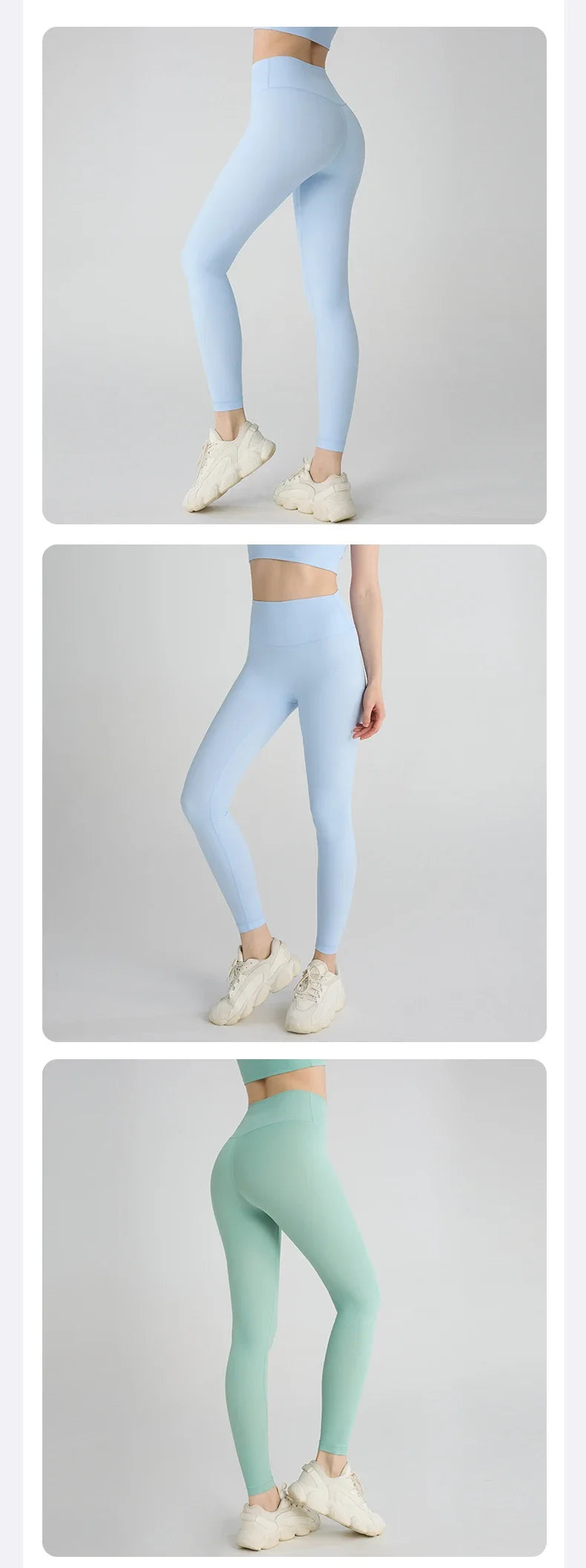 High Waisted Yoga Leggings – Naked Feel Fitness Pants for Gym and Running