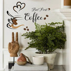 Coffee Cup Wall Stickers – Adhesive Vinyl Decals for Cafe Kitchen Decor
