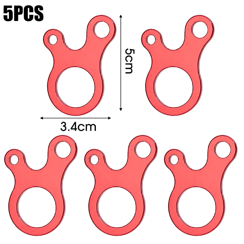 Aluminium Tent Rope Tensioner – 3-Hole Wind Cord Buckle for Camping Gear