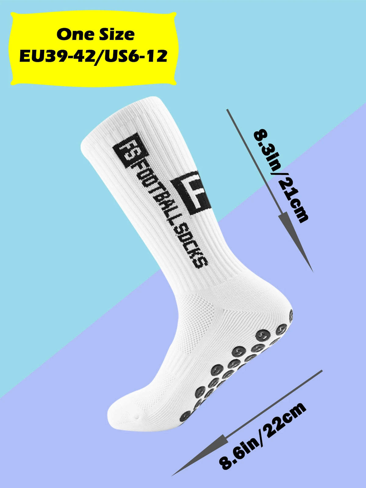 Non-Slip Athletic Soccer Socks – Cushioned Grip for Football and Basketball