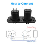Dual USB Socket Panel – Waterproof QC3.0 Quick Charge for Car Boat RV
