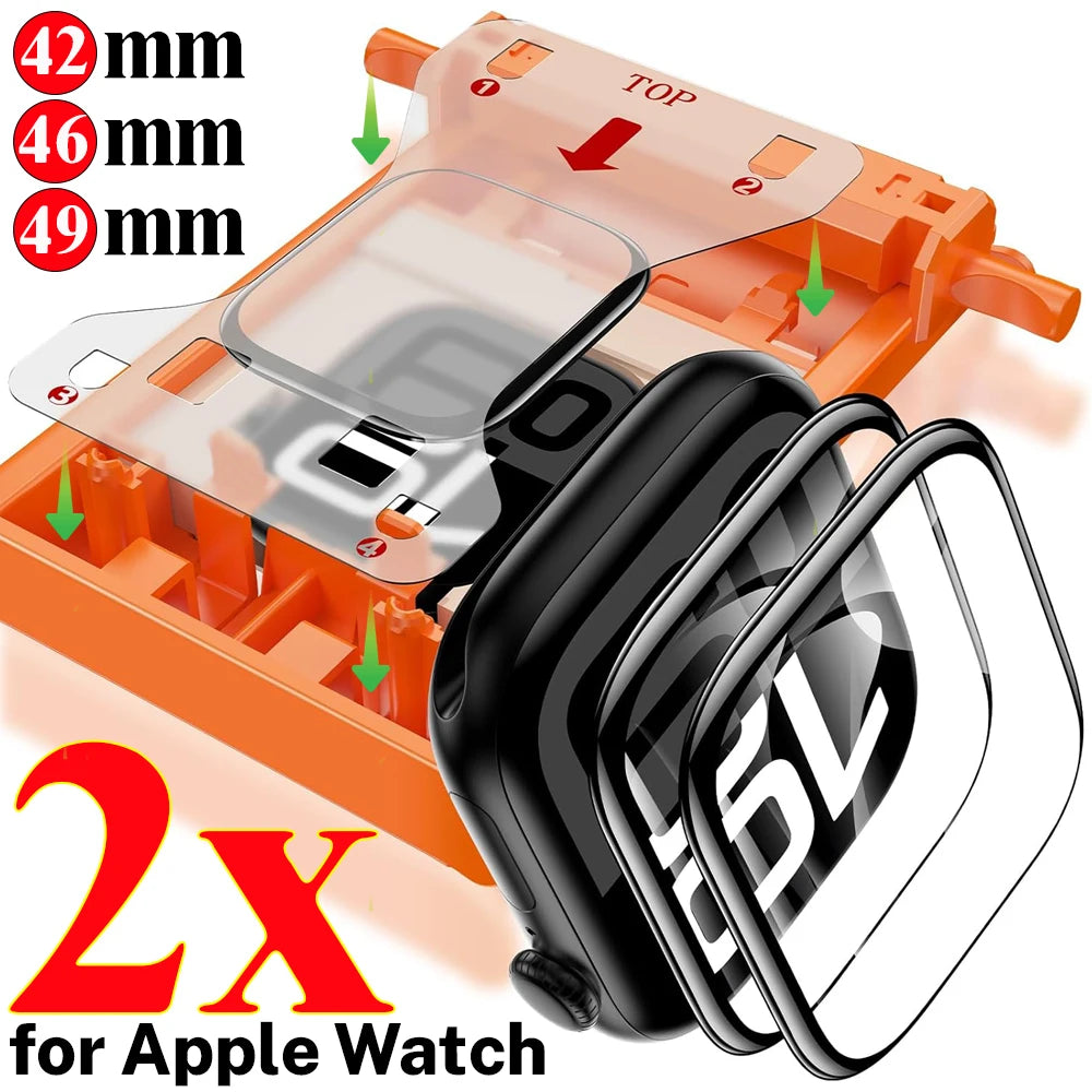 Ceramic Screen Protector – Easy Install Film for Apple Watch Ultra and Series