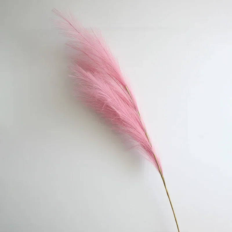 Faux Pampas Grass Decor – 39-inch Fluffy Reed Bouquet for Boho Home Wedding