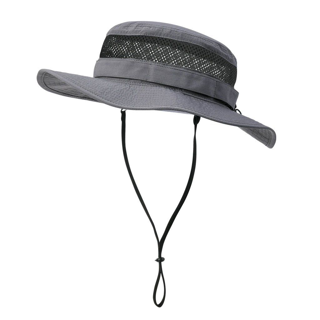 Wide Brim Cooling Sun Hat – Foldable Boonie Cap for Hiking Fishing Safari
